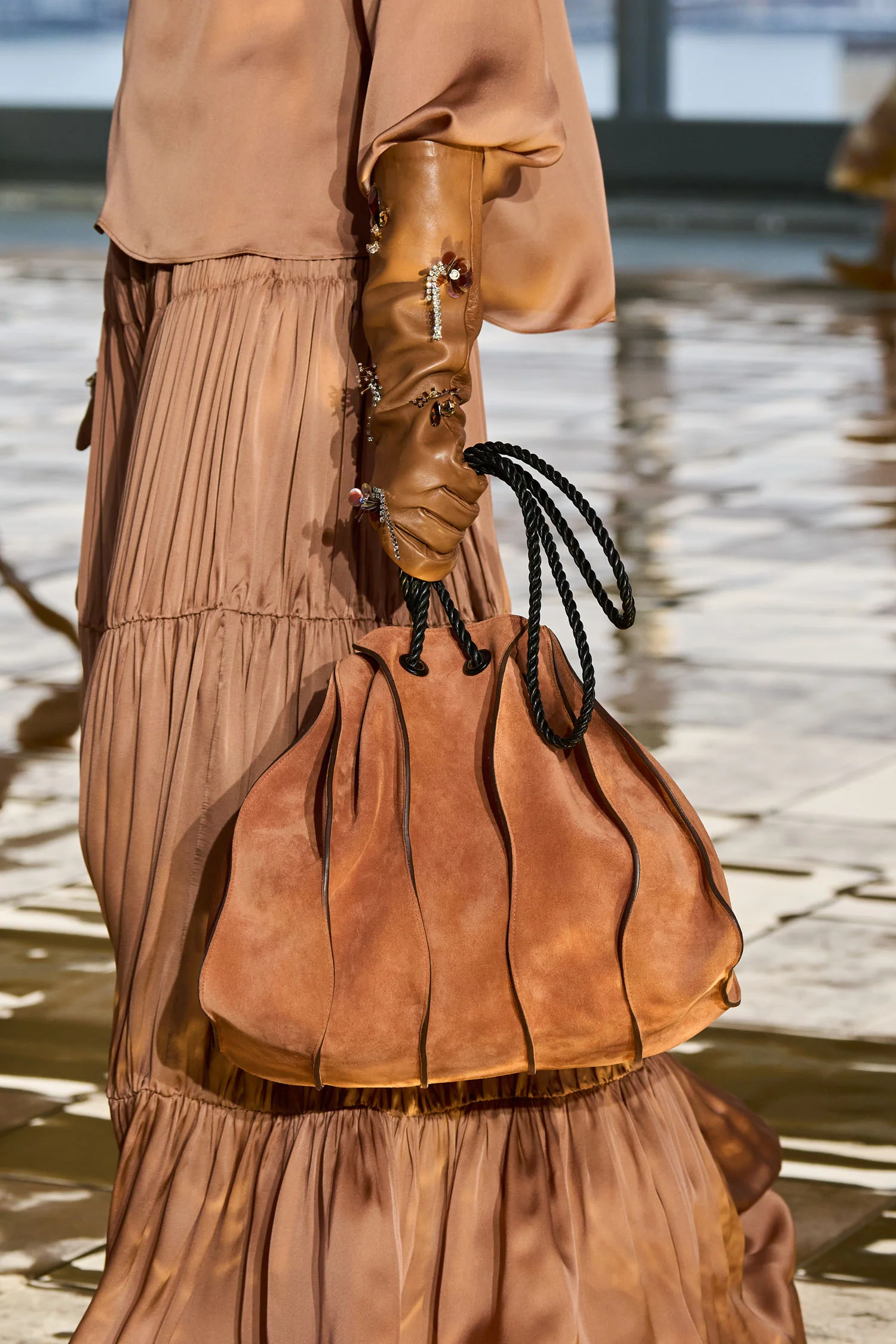 Adria Large Drawstring Tote - Sierra - Image 11