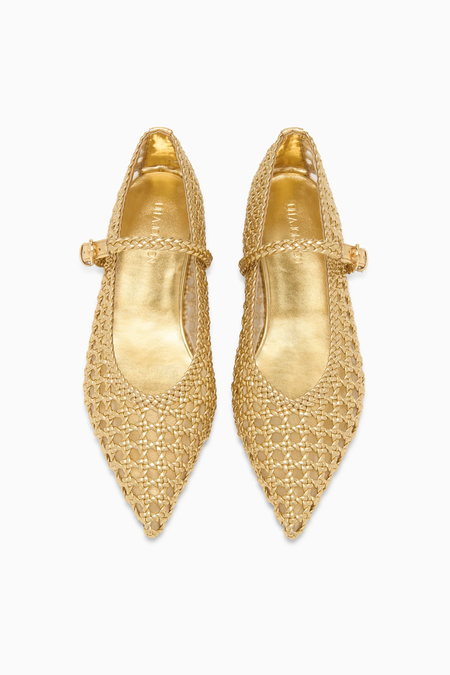 Gracie Pointy Toe Flat - Gold - Image 4