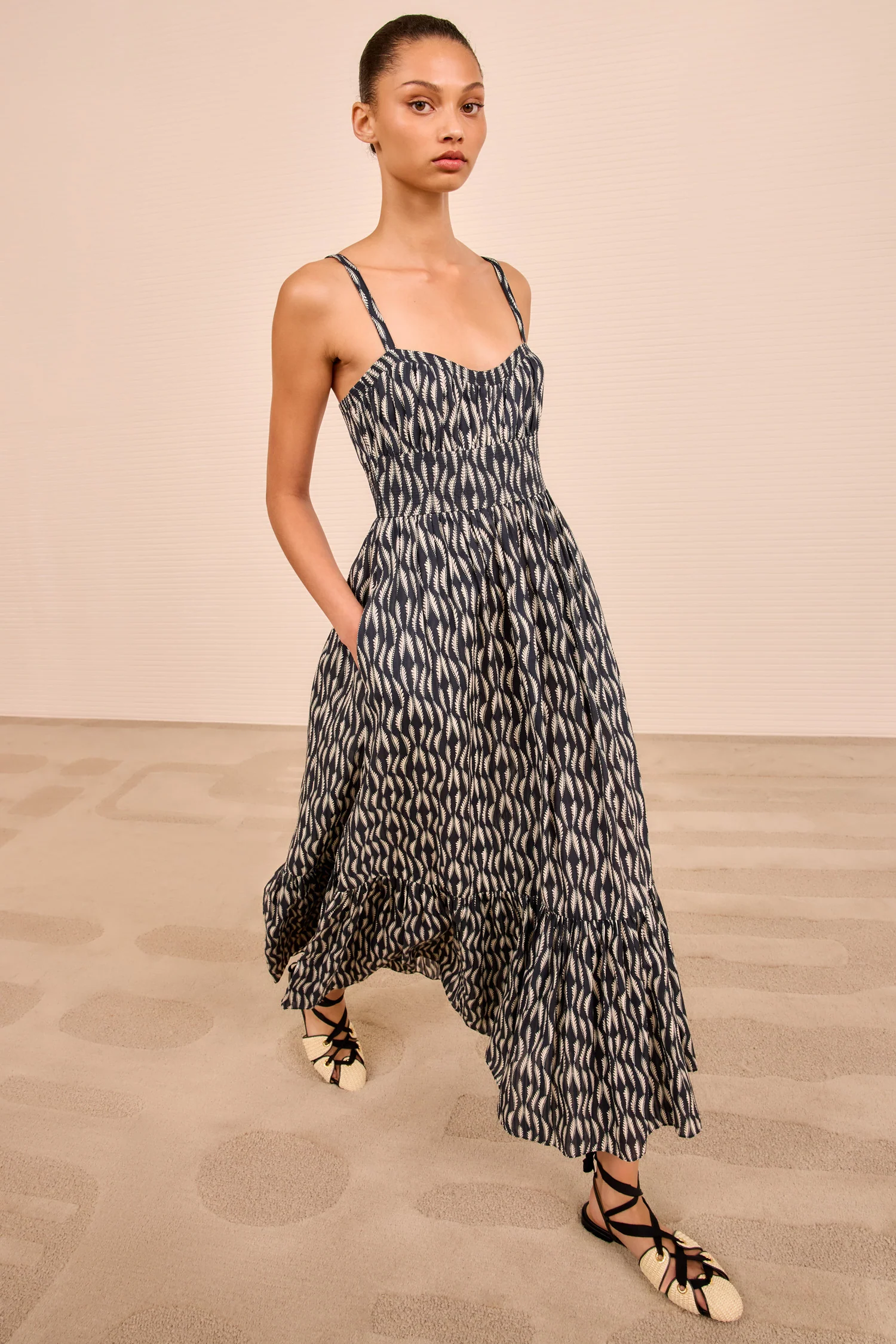 Nadine Cami Midi Dress - Graphite - Image 3